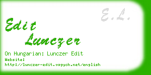 edit lunczer business card